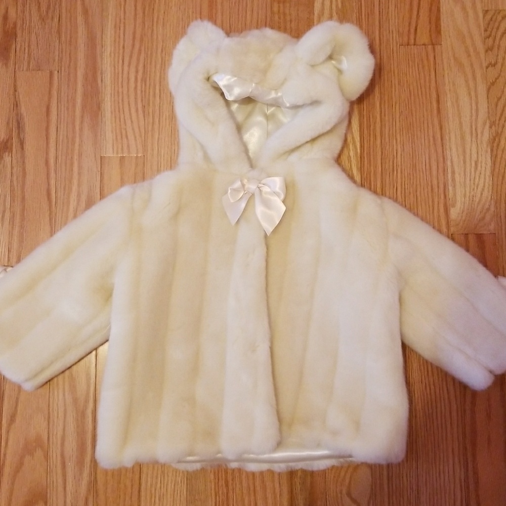 Bearington baby collection faux fur coat